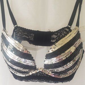 Sequin burlesque costume bra